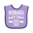 thumbnail image 1 of Inktastic Nebraska Awesome Since 1867 Boys or Girls Baby Bib, 1 of 4