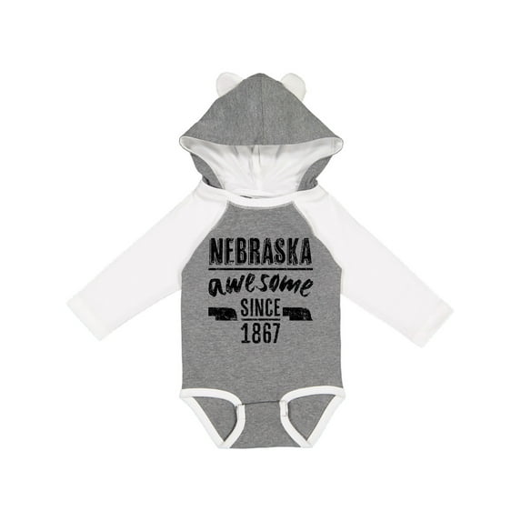 Inktastic Nebraska Awesome Since 1867 Boys or Girls Long Sleeve Baby Bodysuit