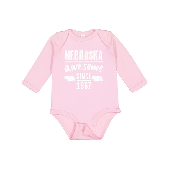 Inktastic Nebraska Awesome Since 1867 Boys or Girls Long Sleeve Baby Bodysuit