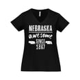 thumbnail image 1 of Inktastic Nebraska Awesome Since 1867 Women's Plus Size V-Neck T-Shirt, 1 of 5