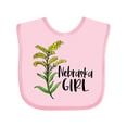 thumbnail image 1 of Inktastic Nebraska Girl Goldenrod Flower Girls Baby Bib, 1 of 4