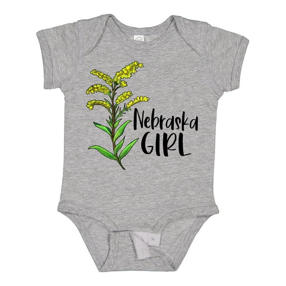 Inktastic Nebraska Girl Goldenrod Flower Girls Baby Bodysuit