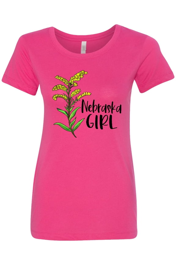 Nebraska Girl Goldenrod Flower Women's T-Shirt