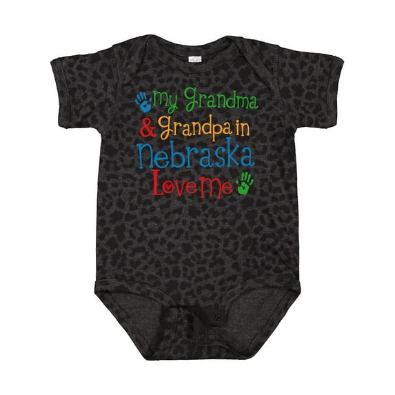 Inktastic Nebraska Grandma Loves Me Boys or Girls Baby Bodysuit