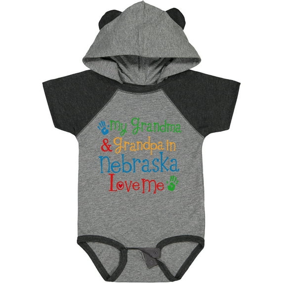 Inktastic Nebraska Grandma Loves Me Boys or Girls Baby Bodysuit