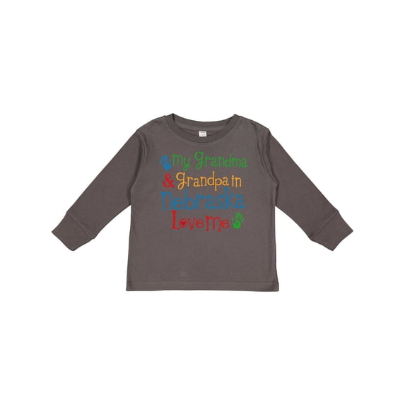 Inktastic Nebraska Grandma Loves Me Boys or Girls Long Sleeve Toddler T-Shirt