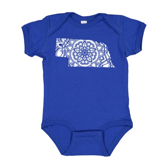 Inktastic Nebraska Silhouette Mandala Boys or Girls Baby Bodysuit