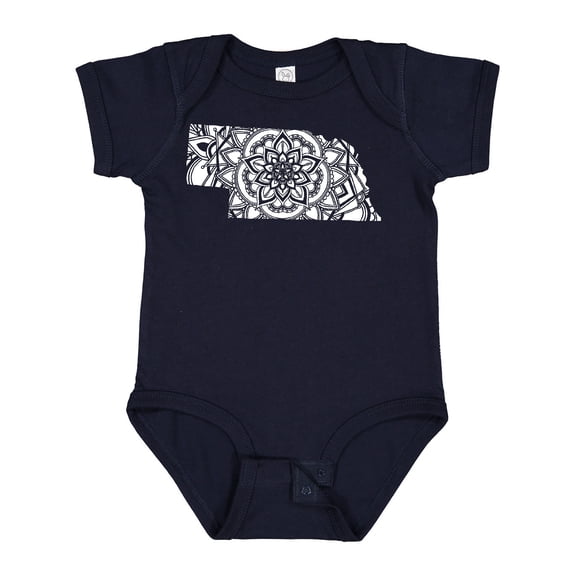 Inktastic Nebraska Silhouette Mandala Boys or Girls Baby Bodysuit