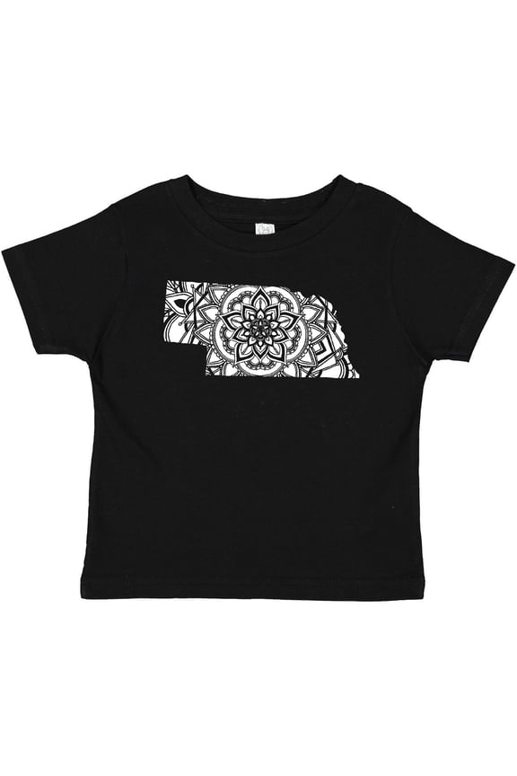 Nebraska Silhouette Mandala Boys or Girls Baby T-Shirt