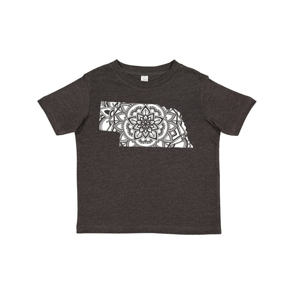 Inktastic Nebraska Silhouette Mandala Boys or Girls Toddler T-Shirt