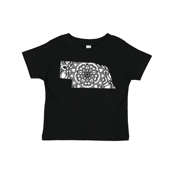 Inktastic Nebraska Silhouette Mandala Boys or Girls Toddler T-Shirt