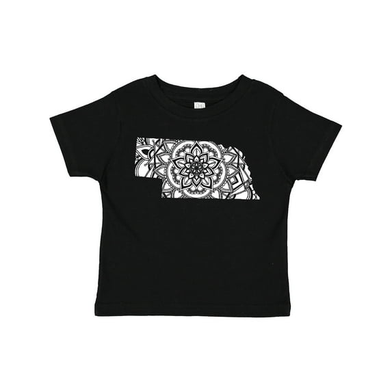 Inktastic Nebraska Silhouette Mandala Boys or Girls Toddler T-Shirt