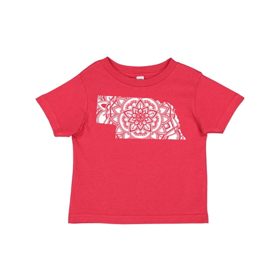 Inktastic Nebraska Silhouette Mandala Boys or Girls Toddler T-Shirt