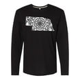 thumbnail image 1 of Inktastic Nebraska Silhouette Mandala Long Sleeve T-Shirt, 1 of 5