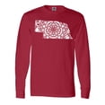 thumbnail image 1 of Inktastic Nebraska Silhouette Mandala Long Sleeve T-Shirt, 1 of 5