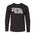 thumbnail image 1 of Inktastic Nebraska Silhouette Mandala Long Sleeve Youth T-Shirt, 1 of 5