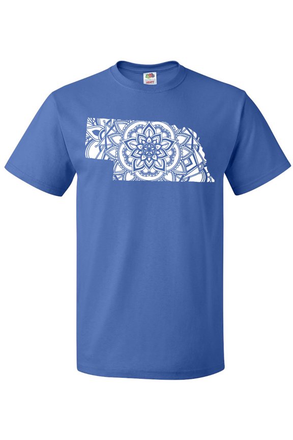 Nebraska Silhouette Mandala T-Shirt