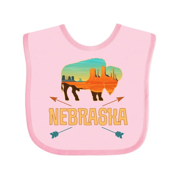 Inktastic Nebraska Vacation Buffalo Boys or Girls Baby Bib
