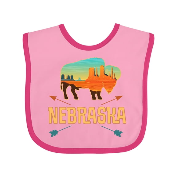 Inktastic Nebraska Vacation Buffalo Boys or Girls Baby Bib