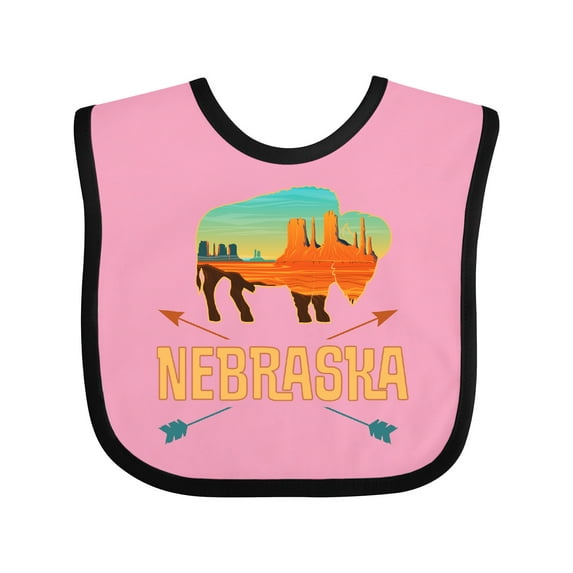 Inktastic Nebraska Vacation Buffalo Boys or Girls Baby Bib