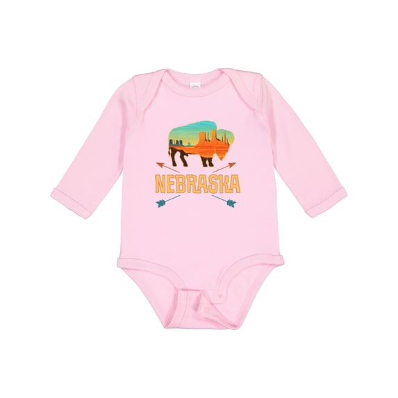 Inktastic Nebraska Vacation Buffalo Boys or Girls Long Sleeve Baby Bodysuit