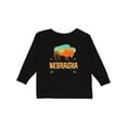 thumbnail image 1 of Inktastic Nebraska Vacation Buffalo Boys or Girls Long Sleeve Toddler T-Shirt, 1 of 5