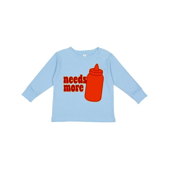 Inktastic Needs More Ketchup Boys or Girls Long Sleeve Toddler T-Shirt