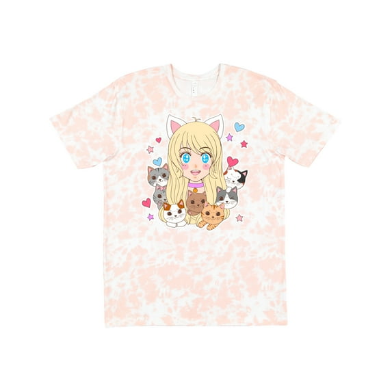 Inktastic Neko Anime Girl with Kittens T-Shirt
