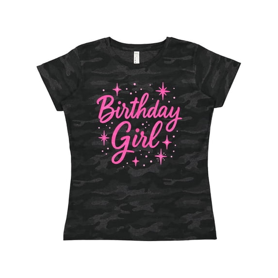 Inktastic Neon Pink Birthday Girl Women's T-Shirt