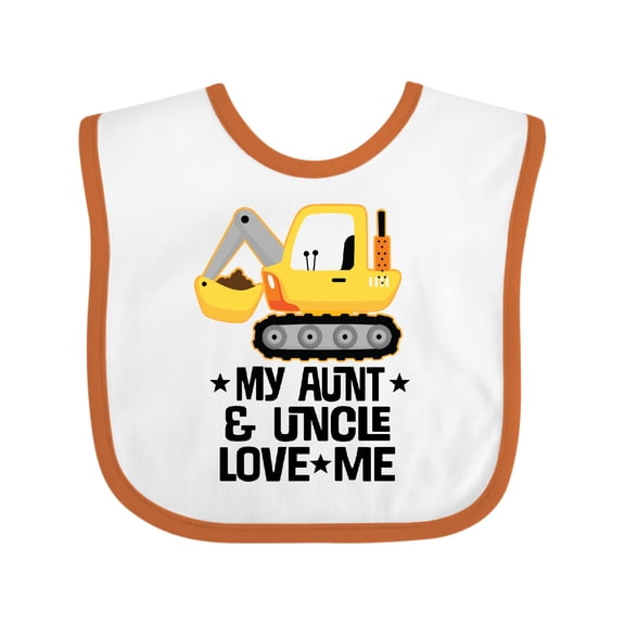 Inktastic Nephew Construction Truck Aunt and Uncle Boys Baby Bib
