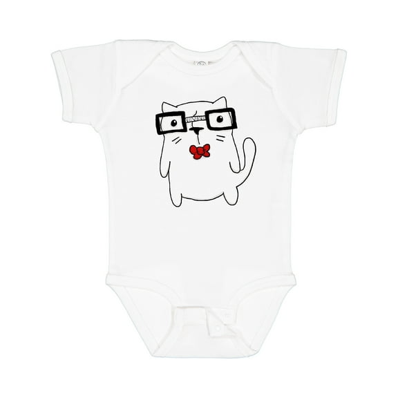 Inktastic Nerd Cat Boys or Girls Baby Bodysuit
