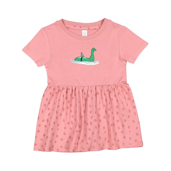 Inktastic Nessie Shark Girls Baby Dress