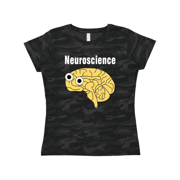 Inktastic Neuroscience Brain White Text Women's T-Shirt