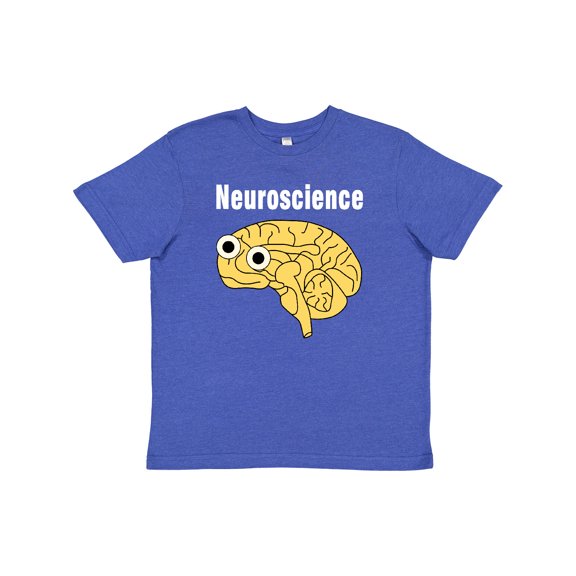 Inktastic Neuroscience Brain White Text Youth T-Shirt