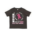 thumbnail image 1 of Inktastic Never Give Up Hope Breast Cancer Awareness Boys or Girls Toddler T-Shirt, 1 of 5