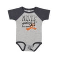 thumbnail image 1 of Inktastic Never Giving Up Limb Loss Awareness Orange Ribbon Boys or Girls Baby Bodysuit, 1 of 5