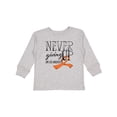 thumbnail image 1 of Inktastic Never Giving Up Limb Loss Awareness Orange Ribbon Boys or Girls Long Sleeve Toddler T-Shirt, 1 of 5