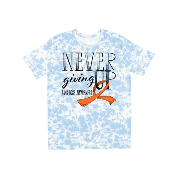 Inktastic Never Giving Up Limb Loss Awareness Orange Ribbon T-Shirt
