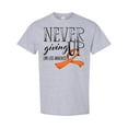 thumbnail image 1 of Inktastic Never Giving Up Limb Loss Awareness Orange Ribbon T-Shirt, 1 of 5