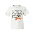 thumbnail image 1 of Inktastic Never Giving Up Limb Loss Awareness Orange Ribbon Youth T-Shirt, 1 of 5