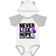 thumbnail image 1 of Inktastic Never Lose Hope Epilepsy Awareness with Balloons and Purple Ribbon Boys or Girls Baby Bodysuit, 1 of 5