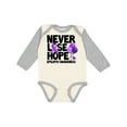 thumbnail image 1 of Inktastic Never Lose Hope Epilepsy Awareness with Balloons and Purple Ribbon Boys or Girls Long Sleeve Baby Bodysuit, 1 of 5