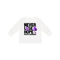 thumbnail image 1 of Inktastic Never Lose Hope Epilepsy Awareness with Balloons and Purple Ribbon Boys or Girls Long Sleeve Toddler T-Shirt, 1 of 5