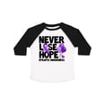 thumbnail image 1 of Inktastic Never Lose Hope Epilepsy Awareness with Balloons and Purple Ribbon Boys or Girls Toddler T-Shirt, 1 of 5