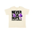 thumbnail image 1 of Inktastic Never Lose Hope Epilepsy Awareness with Balloons and Purple Ribbon Boys or Girls Toddler T-Shirt, 1 of 5