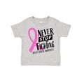 thumbnail image 1 of Inktastic Never Stop Fighting Breast Cancer Awareness Boys or Girls Toddler T-Shirt, 1 of 5