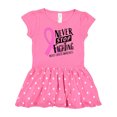 thumbnail image 1 of Inktastic Never Stop Fighting Breast Cancer Awareness Gift Baby Girl Dress, 1 of 4