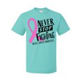 thumbnail image 1 of Inktastic Never Stop Fighting Breast Cancer Awareness T-Shirt, 1 of 5