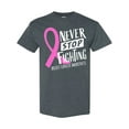 thumbnail image 1 of Inktastic Never Stop Fighting Breast Cancer Awareness T-Shirt, 1 of 5