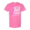 thumbnail image 1 of Inktastic Never Stop Fighting Breast Cancer Awareness T-Shirt, 1 of 5